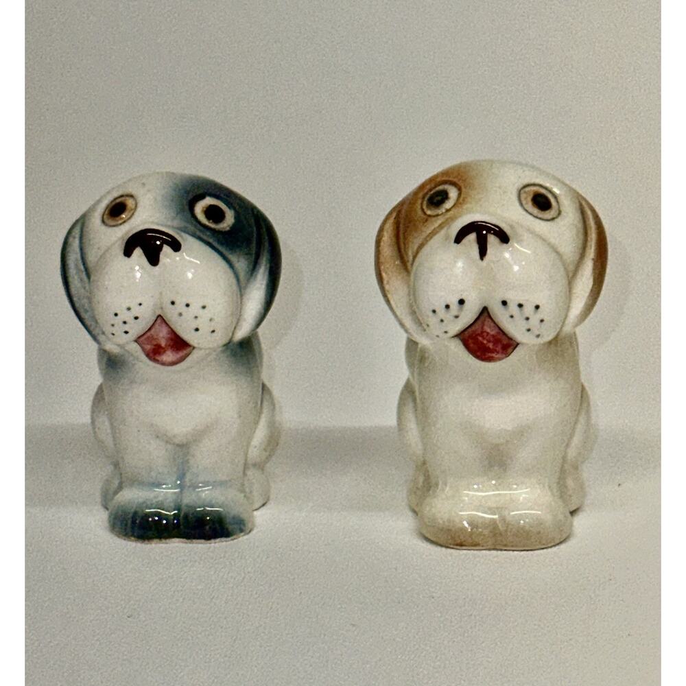 Vintage Puppies Dogs Salt And Pepper Shakers Made in Japan